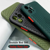 Heat Cooling Breathable Mesh Protection Case For iPhone