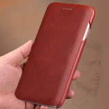 Genuine Leather Phone Flip Case for iPhone