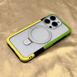 Hit Color Bumper Detachable 2 in 1 KickStand Magnetic Case for iPhone