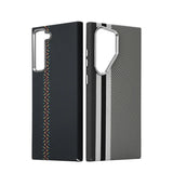 Hit Color Carbon Fiber Texture Metal Lens Wireless Charging Hard Case for Samsung Galaxy
