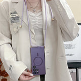 Lanyard Crossbody Magnetic Charging Case For Samsung