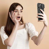 Luxury Armor Magnetic Bracket Slide Camera Protection Case For iPhone