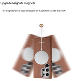 Luxury Leather Shockproof Magnetic Wireless Charge Case for Samsung Galaxy