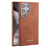 Luxury Leather Shockproof Magnetic Wireless Charge Case for Samsung Galaxy