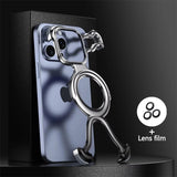 Luxury Liquid Metal Frame Irregular Hollow Heat Dissipation Shockproof  Case For iPhone