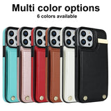 Luxury Wallet Card Slot Holder Leather Case for iPhone