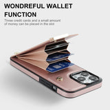 Luxury Wallet Card Slot Holder Leather Case for iPhone