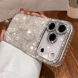 Luxury Diamond Butterfly Transparent Plating Soft Silicone Case For iPhone