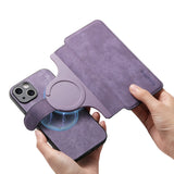 Magnetic Detachable Card Pocket Multifunctional Leather Case For Iphone