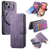 Magnetic Detachable Card Pocket Multifunctional Leather Case For Iphone