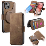 Magnetic Detachable Card Pocket Multifunctional Leather Case For Iphone