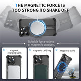 Aluminum Alloy Shockproof Magnetic Metal Rimless Stand Case For iPhone