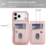 3IN1 Crossbody Rope Wrist Strap Flowers Leather Wallet Case For iPhone