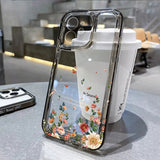 Flower Shockproof Transparent  Case For iPhone