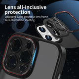 Matte With Metal Camera Lens Protection Case For iPhone