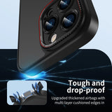 Matte With Metal Camera Lens Protection Case For iPhone