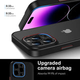 Matte With Metal Camera Lens Protection Case For iPhone