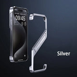Metal Invisible Aluminum Rimless Holder Case For iPhone