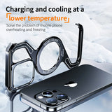 Aluminum Stand Support Wireless Charging Case For Iphone