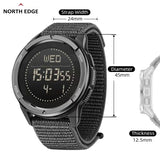 Outdoor Sports Compass Waterproof Carbon Fiber  Nylon Strap Watches for Men