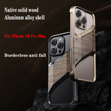 Native Solid Wood Metal Frameless Aluminum Alloy Frame Bumper Case For iPhone