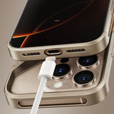 Native Solid Wood Metal Frameless Aluminum Alloy Frame Bumper Case For iPhone