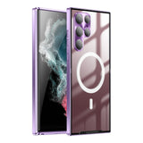 New Streamer Frosted Metal Magnetic Aluminum Alloy Frame Case For Samsung Galaxy
