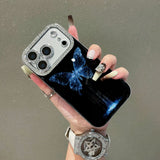 Flashing Butterfly Diamond Glitter Lens Protector case for iPhone