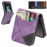 Card holder integrated folding phone case For Samsung Z Flip