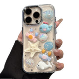 Cute 3D cartoon marine animal creatures Case For iPhone