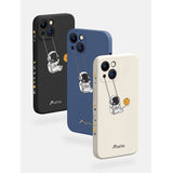 Cartoon Swing Astronaut Case for iPhone