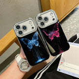 Flashing Butterfly Diamond Glitter Lens Protector case for iPhone