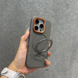 Diamond Platinum Magnetic Rotating Stand Case for iPhone