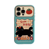 Cute Black Cat and tomato Case for iPhone