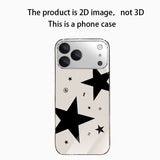 Cool Black Star Graffiti Tempered Glass Cover For iPhone