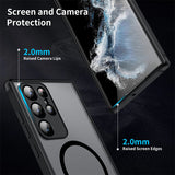 Magnetic Skin-Friendly Frosted Drop-Proof Full-Coverage Case for Samsung