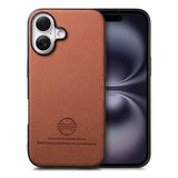 Plain Leather Cloth Case For iPhone