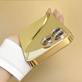 Textured electroplated gold protection Case for iPhone