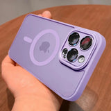 Matte Transparent Magnetic Lens Protection Case For iPhone