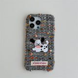 Flannel woolen 3D puppy Case for iPhone