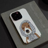 Polka dot scarf for dogs Case For IPhone