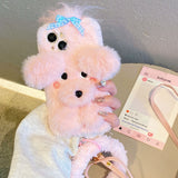 3D Dog Fluffy Phone Soft Case for IPhone