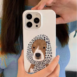 Polka dot scarf for dogs Case For IPhone