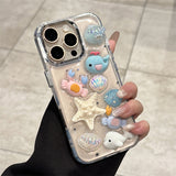 Cute 3D cartoon marine animal creatures Case For iPhone