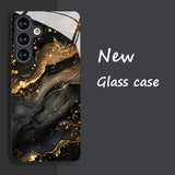 Trending dark-style gilded, scratch-resistant phone case For Samsung
