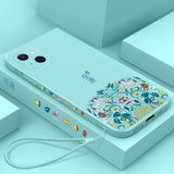 Chinese Style Liquid Ultra-thin Silicone Case for iPhone