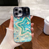 Bamboo Leaf Butterfly Pattern Camera Bracket Lens Protection Case for iPhone