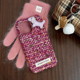 Flannel woolen 3D puppy Case for iPhone