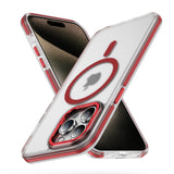 Two-color magnetic wireless charging transparent Case for iPhone