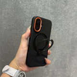 Diamond Platinum Magnetic Rotating Stand Case for iPhone